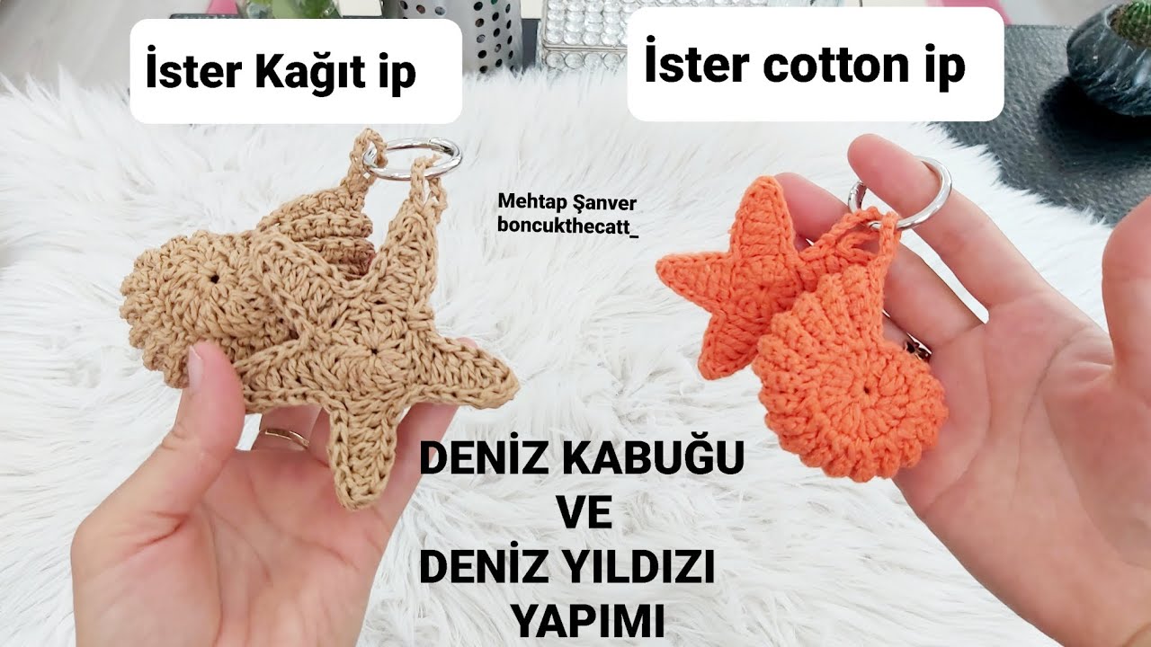 ⭐🐚Yeni Charm modeli deniz kabuğu ve deniz yıldızı modelinin yapımı #charm #bag #çanta #aksesoris  