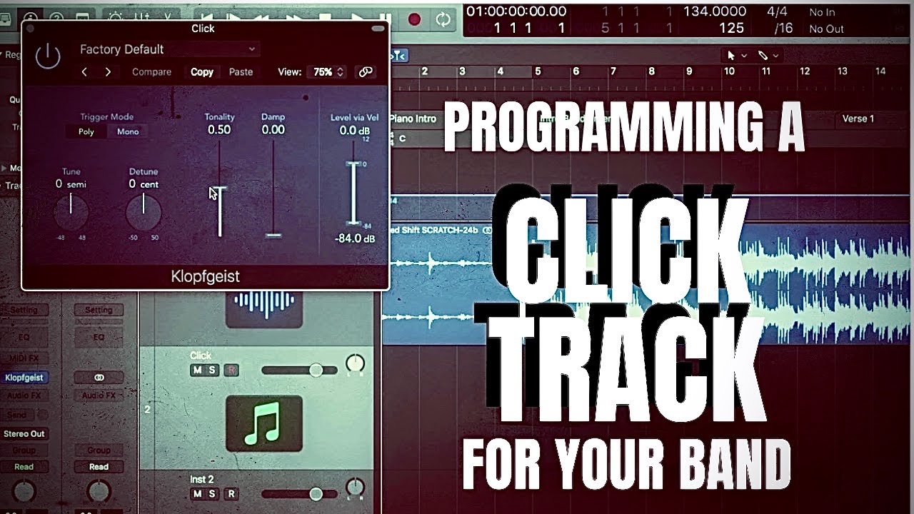 How to Program a Click Track for your Live Backing Tracks
