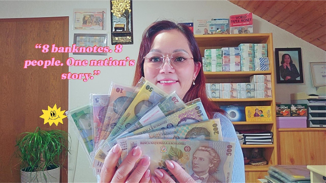 “8 banknotes  8 people  One nation’s story ”-Romania 🇷🇴 | 8 Modern Polymer Banknotes
