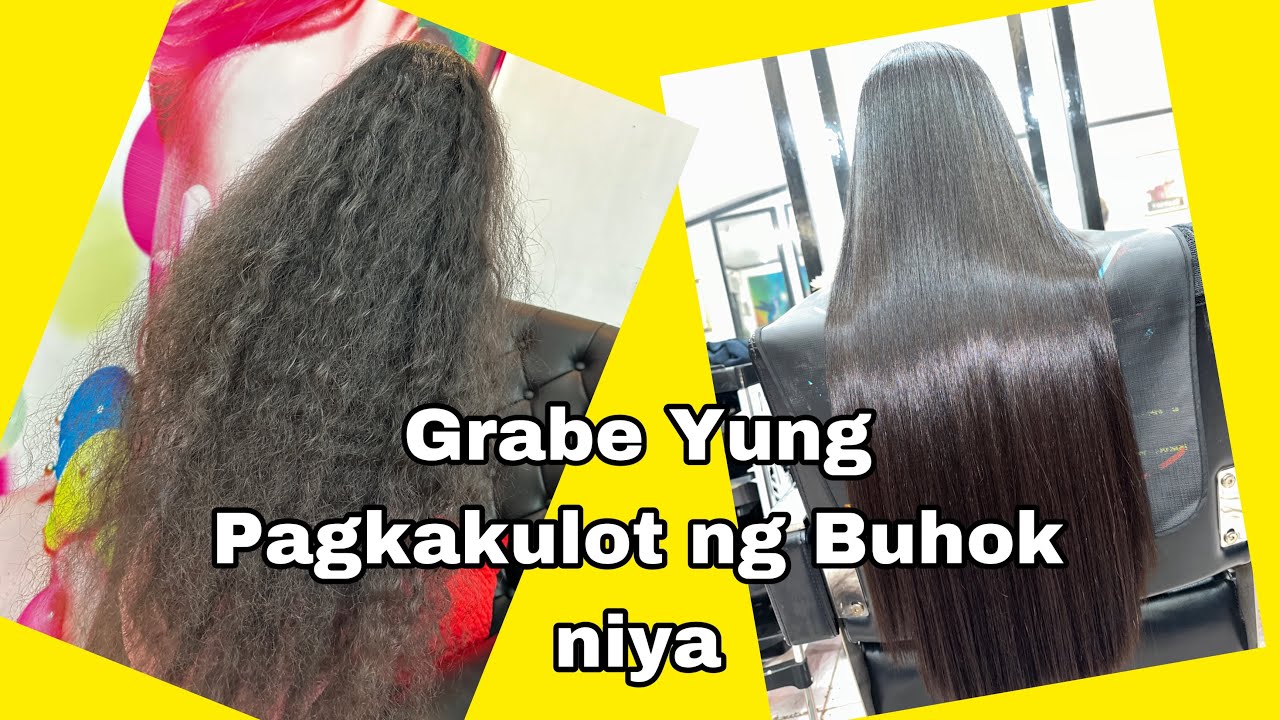 Sobrang Kulot at Sobrang Haba ng Buhok niya.Paano Irebond ang Sobrang Kulot na Buhok..