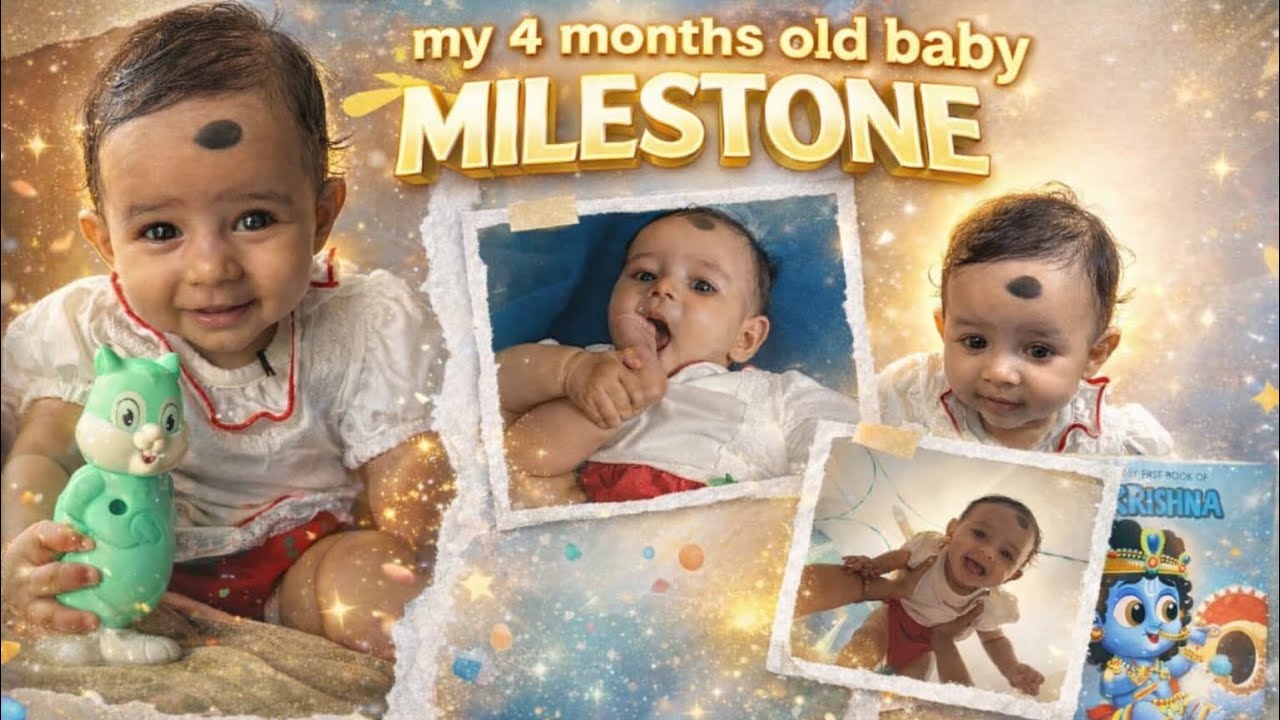 4 Month Baby Milestones | What My Baby Can Do at 4 Months👶✨