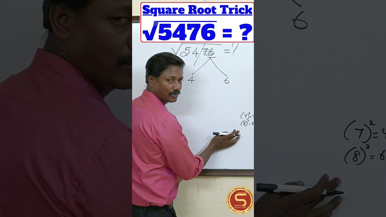 Square Root Of 5476 | Square Root |Square Root Trick #shorts #trending #maths #vedicmaths #ytshorts