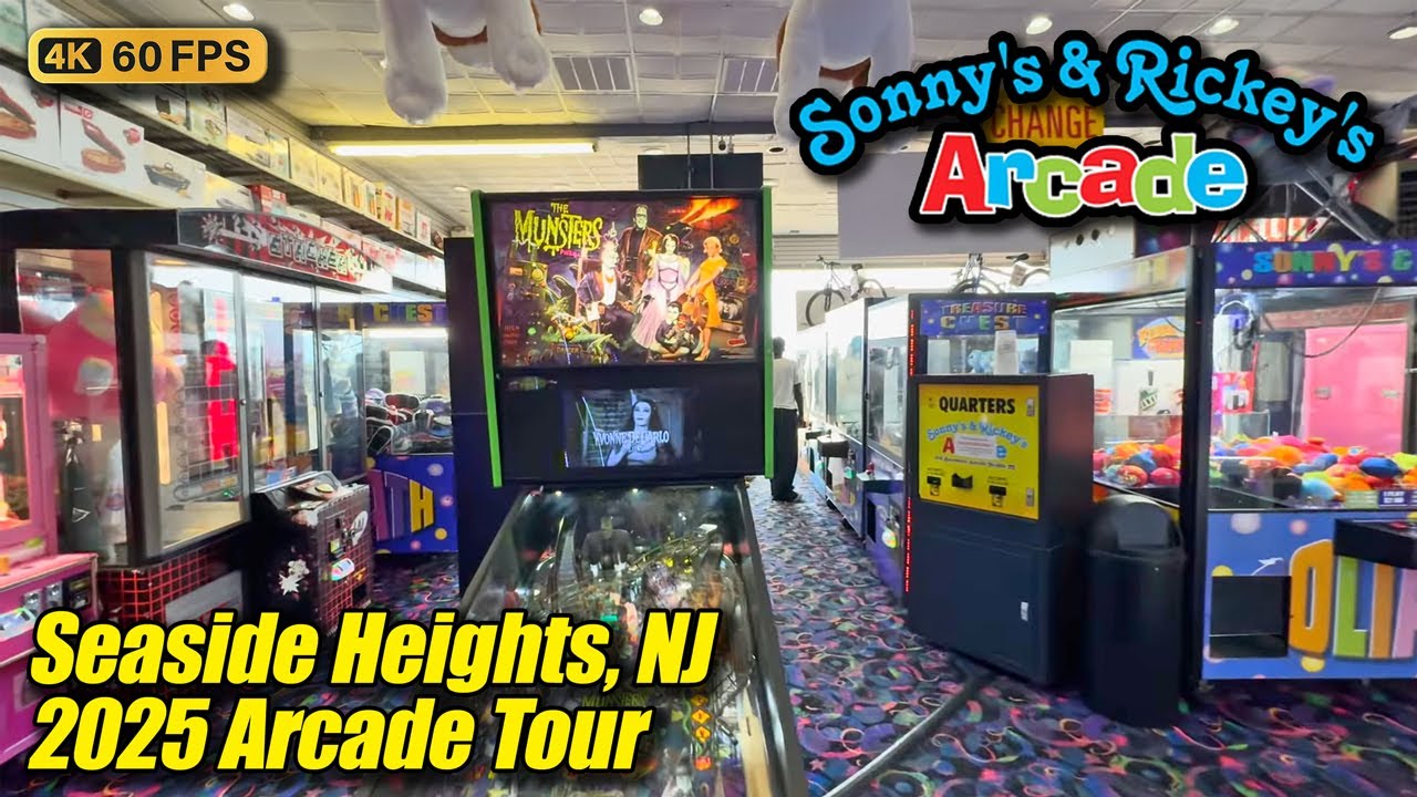 Sonny's & Rickey's Arcade, June 2025 arcade tour (Seaside Heights NJ), new 4K full walkthrough