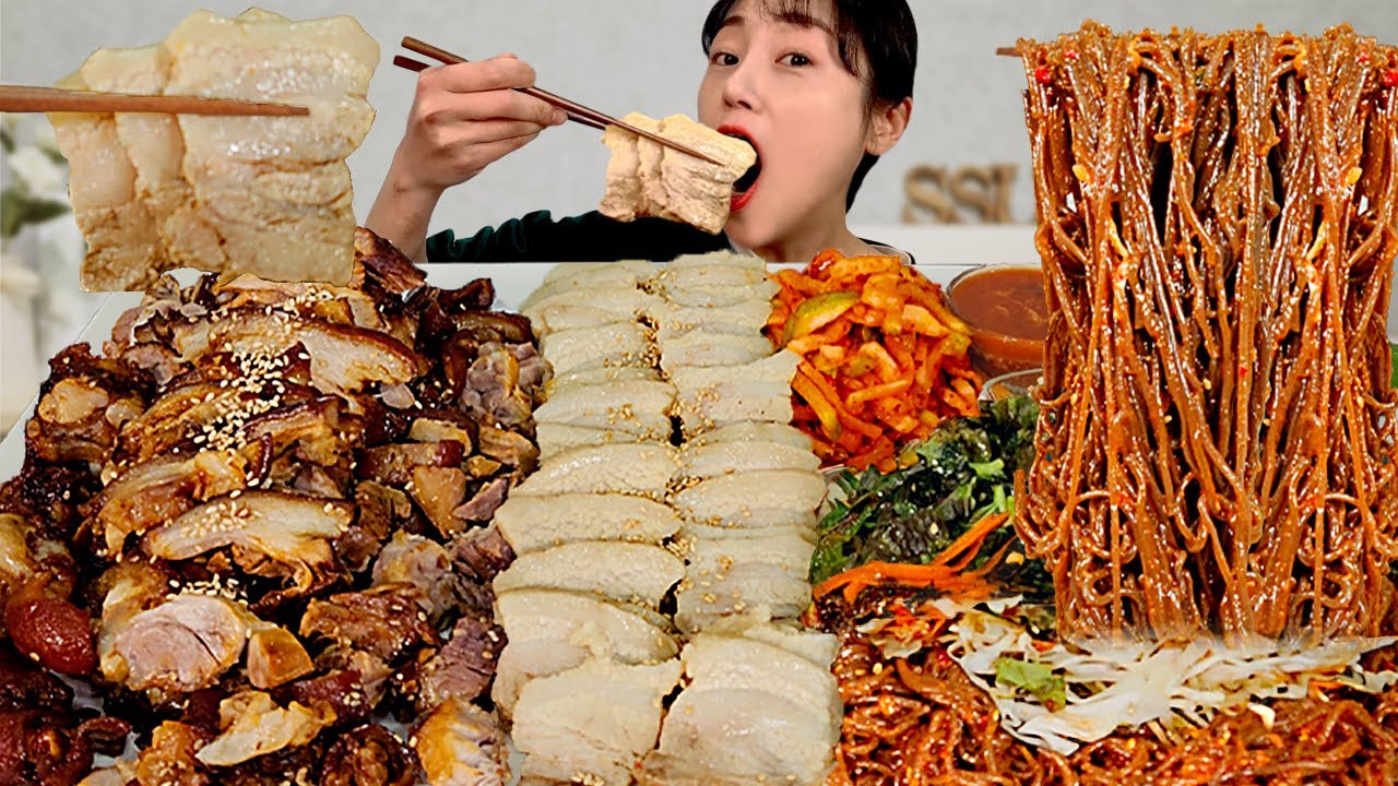 야들쫄깃한 족발에 보쌈 먹방! 막국수까지 꿀조합 리얼사운드 Jokbal & Boiled Pork  MUKBANG ASMR