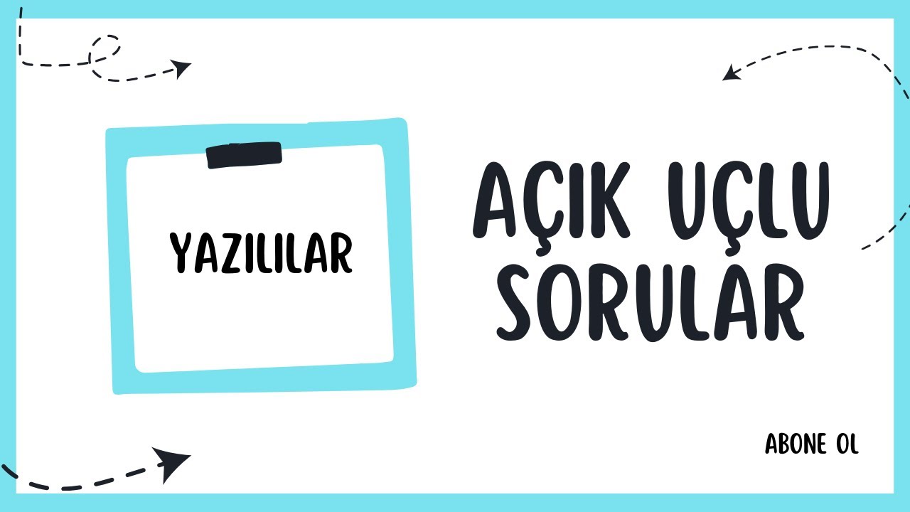 Türkçe  8.  SINIF 1. DÖNEM 1.  YAZILI  SORULARI AÇIK UÇLU