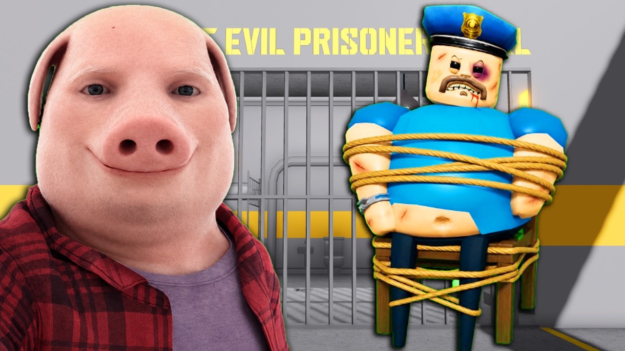 Me transformei no JOHN PORC&Atilde;O e ATAQUEI o BARRY do Roblox