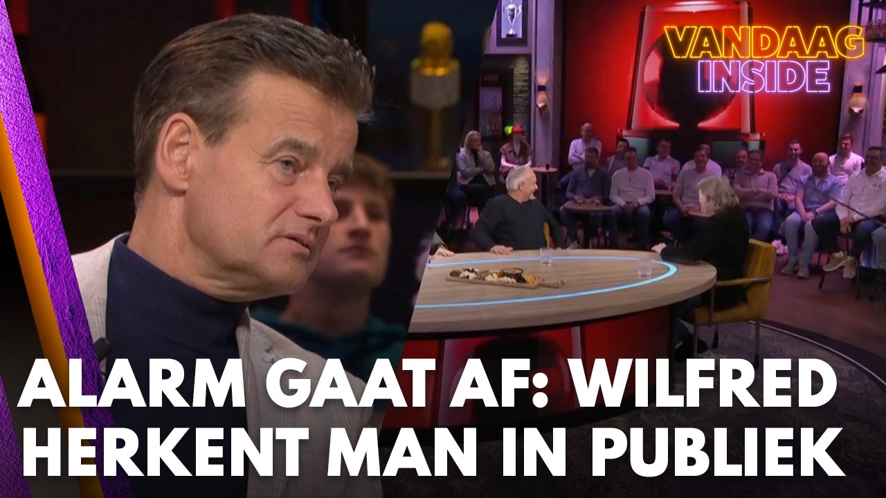 Alarm gaat plotseling af bij Vandaag Inside; Wilfred Genee herkent man in het publiek