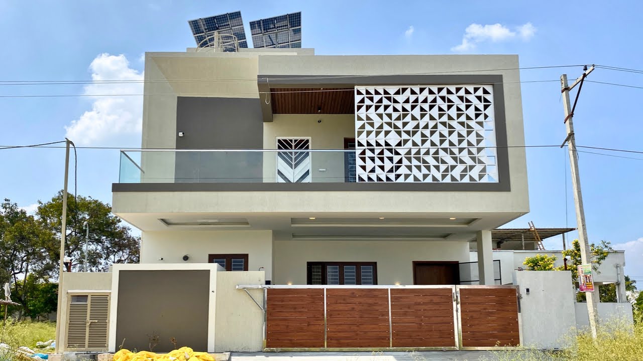A Minimalist 4BHK Triplex Villa with Courtyard 🏠 4200sqft House Interior Design | Epi-902