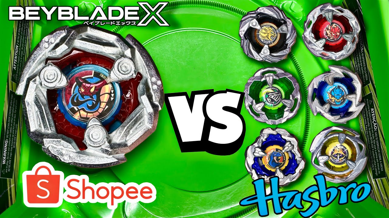 BEYBLADE X VIPER TAIL PIRATA DA SHOPEE VS TODA A COLEÇÃO DE BEYBLADE X DO CANAL PETER PLAY!