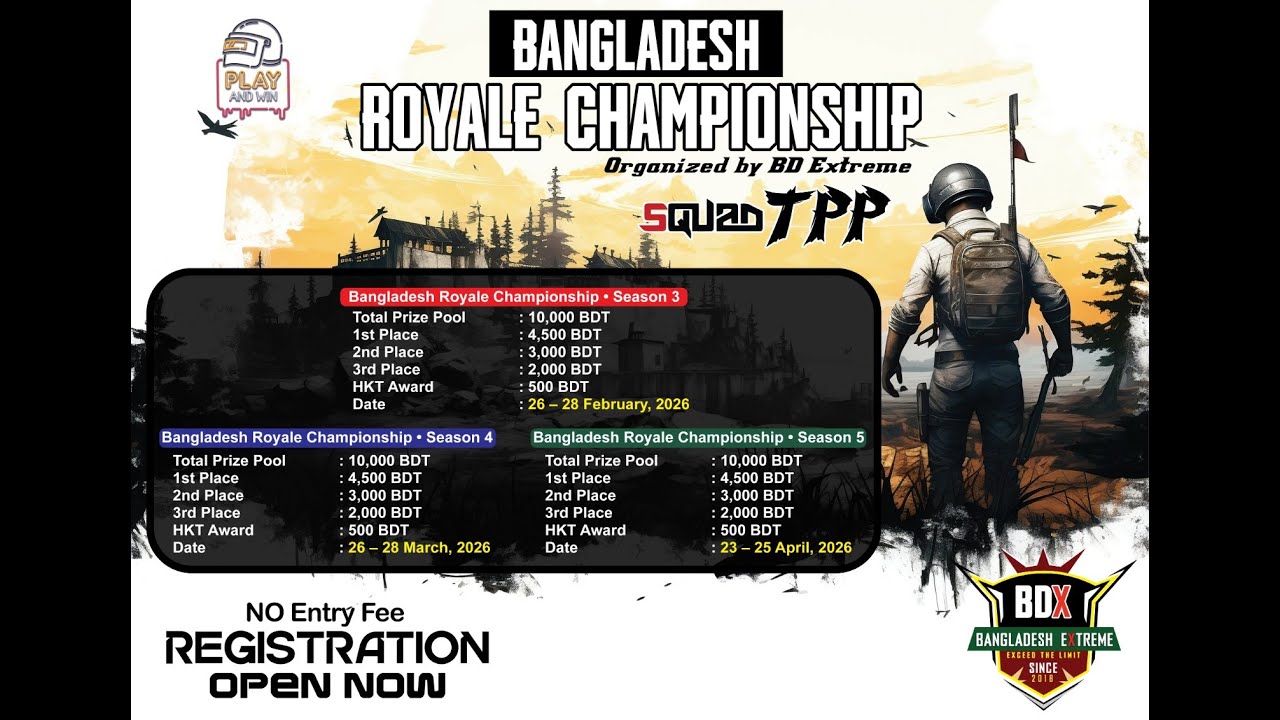 Bangladesh Royale Championship S3 | TPP Squad | PUBG PC Tournament LIVE | Organized by BD EXTREME