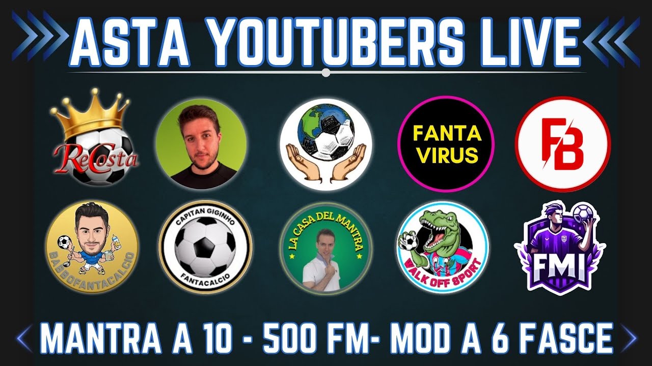 ASTA CREATORS LIVE - LEGA MANTRA a 10 RANDOM - FANTACALCIO 2025 26