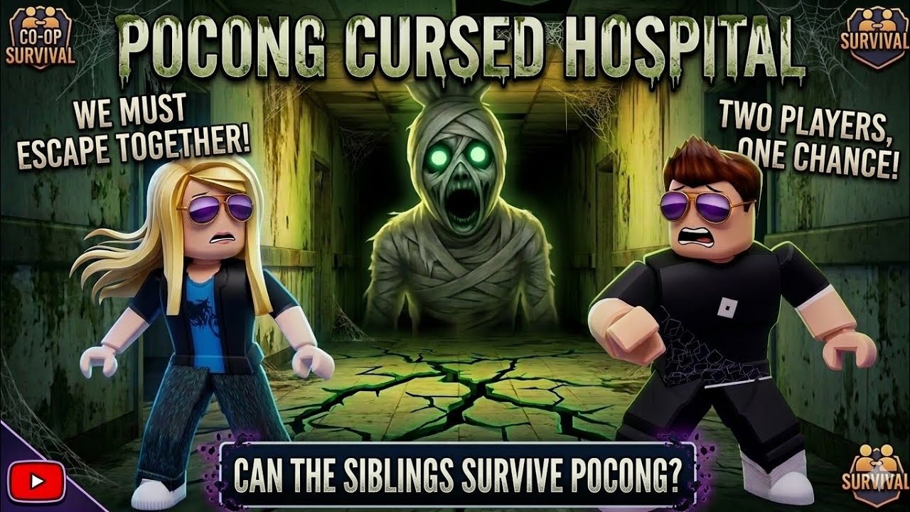 Can We Survive the NIGHT in Pocong Cursed Hospital? 👻 (Roblox Horror)