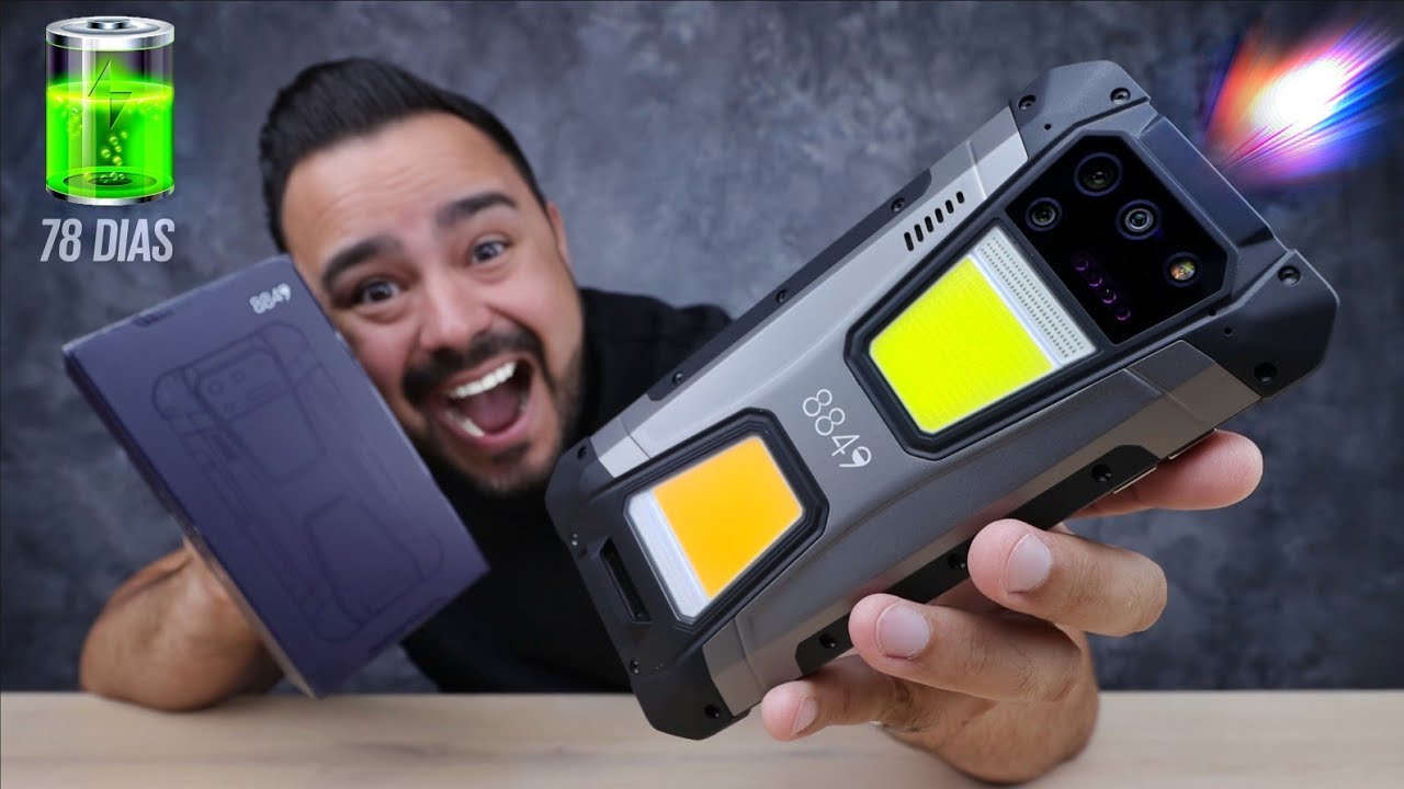 78 DIAS de BATERIA nesse Smartphone PROJETOR ! 8849 TANK 2 by UNIHERTZ