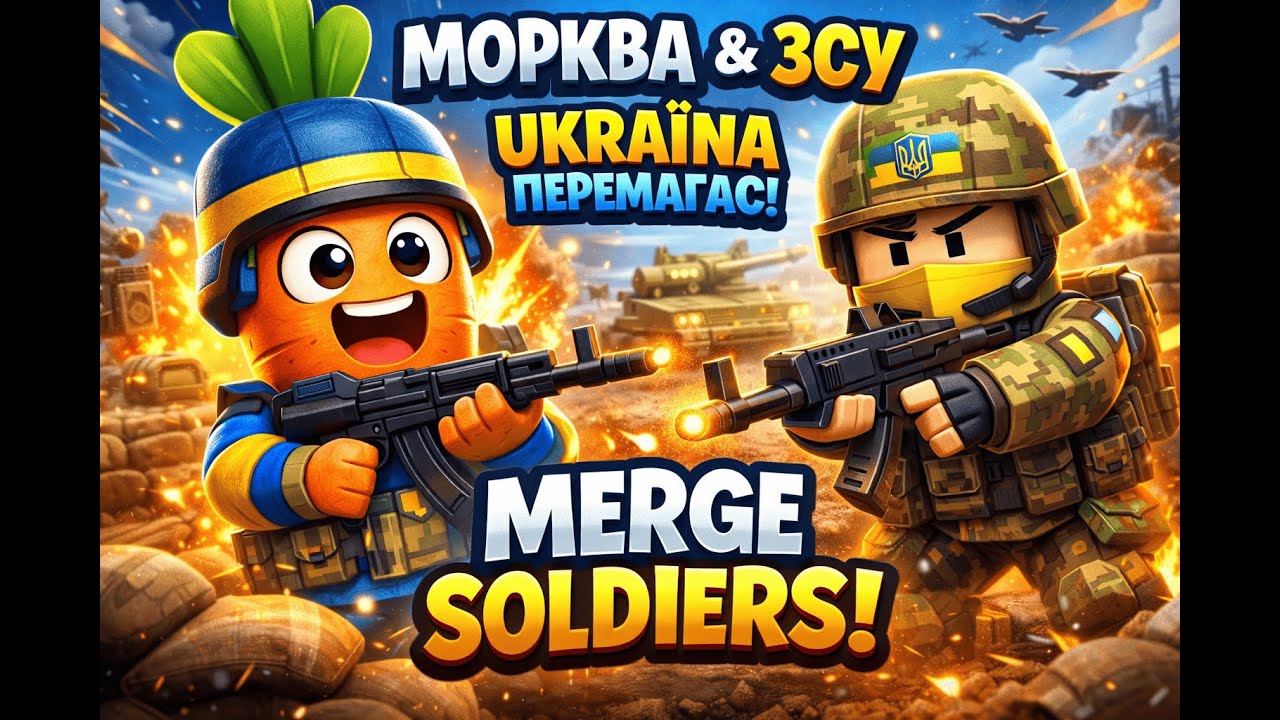 🥕 МОРКВА грає за ЗСУ в ROBLOX | MERGE SOLDIERS 🇺🇦
