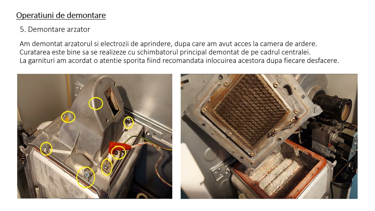 Ariston Cares Premium 24kW - Curatare schimbator principal / Cleaning of the main heat exchanger
