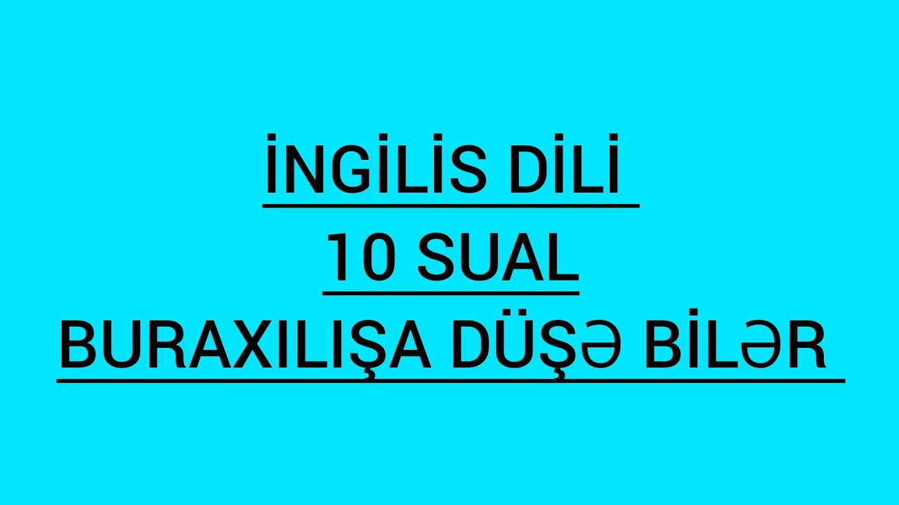 ✅️ 10 Sual Buraxılışa Düşə Bilər İngilis dili  | Günay Müəllimə #dim2026 