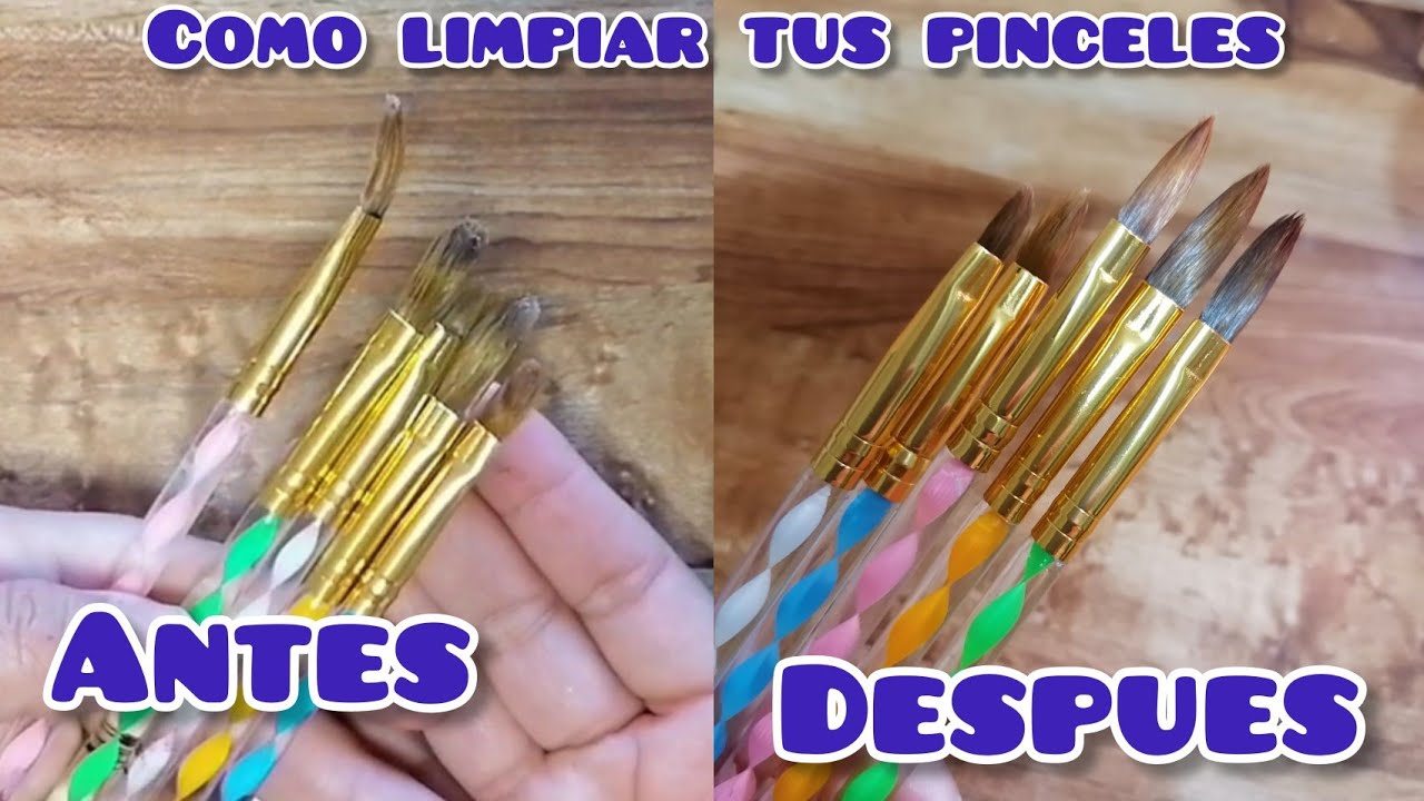 Como limpiar  pinceles para uñas acrílicas