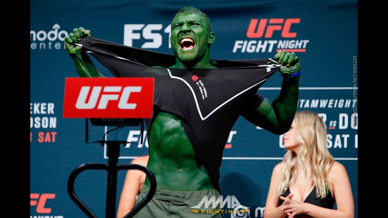 UFC Fighter Dresses Up as Incredible Hulk at Weigh-Ins