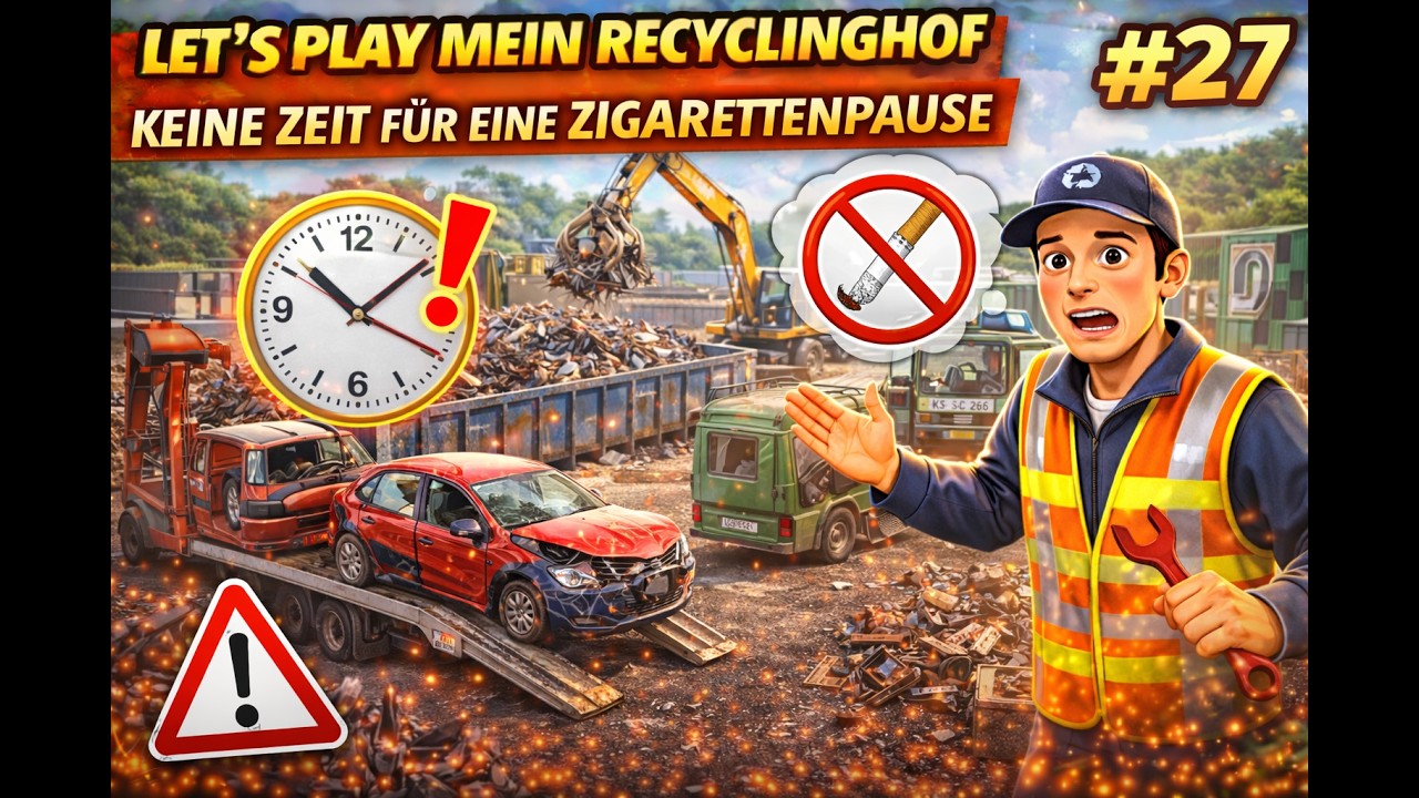 Let´s Play Mein Recyclinghof #27 – Keine Zeit für eine Zigarettenpause !