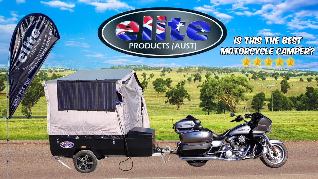Elite Motorcycle Camper Trailer Review (moto vlog)