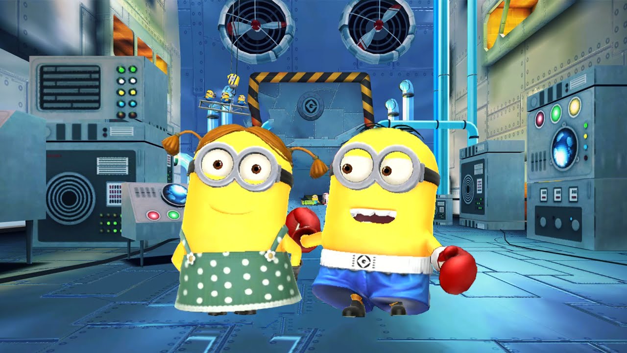Minion Rush Girl Minion fly 6 8K meters on Gru's Rocket on High Tech Event at Gru's Lab