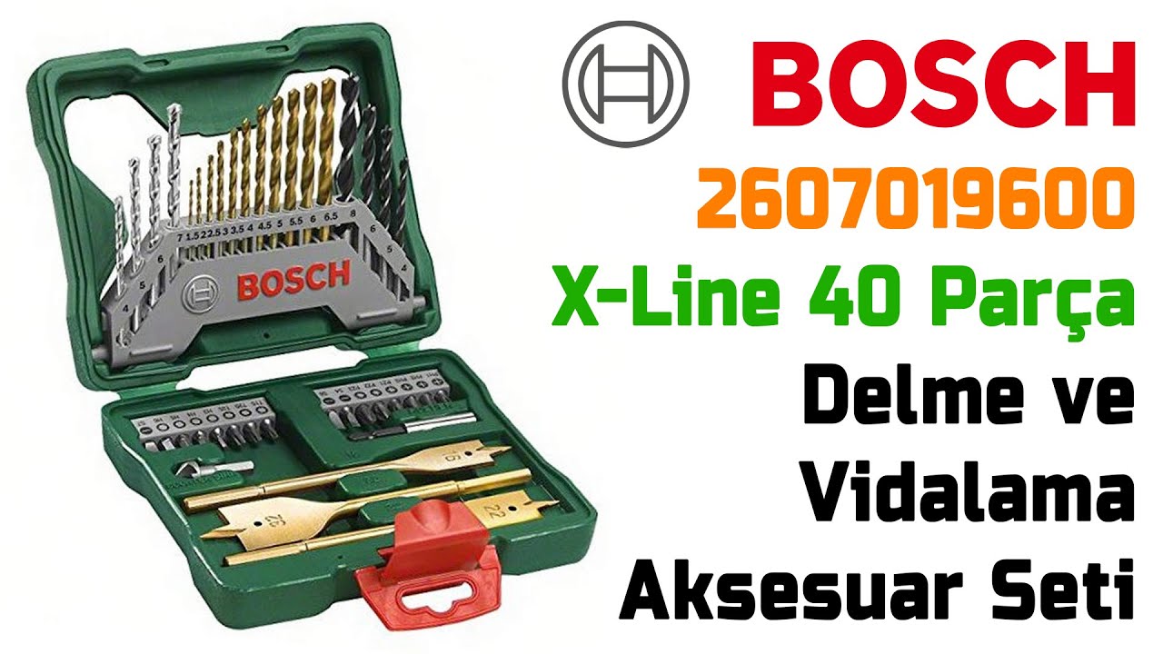 BOSCH X-Line 40 Parça Delme ve Vidalama Aksesuar Seti  (2607019600)