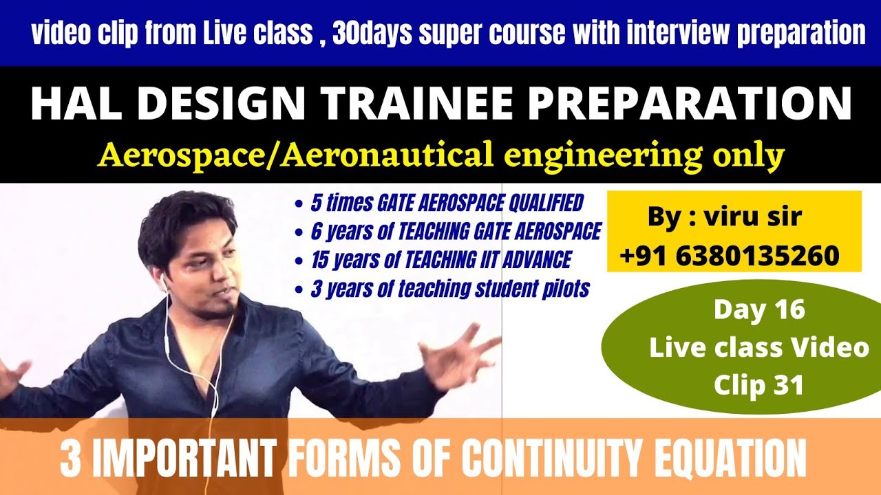 HAL DESIGN TRAINEE recruitment | Aerospace | Aeronautical | subsonic flow | GAS DYNAMICS LECTURES