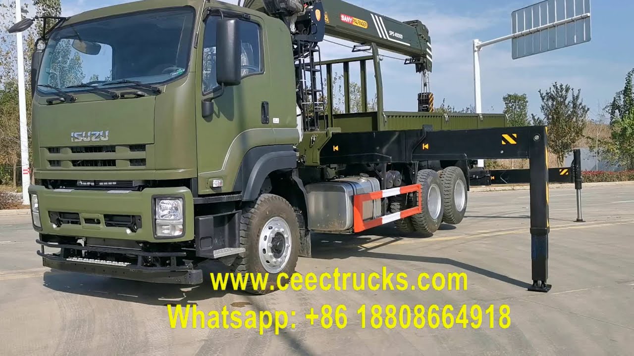 How to operate Crane truck ISUZU?