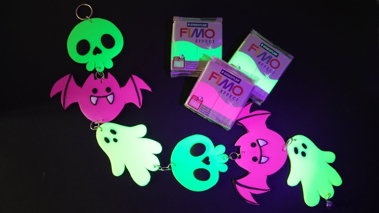 Ghirlanda Halloween in FIMO neon - DIY tutorial - BeryLand creations per STAEDTLER