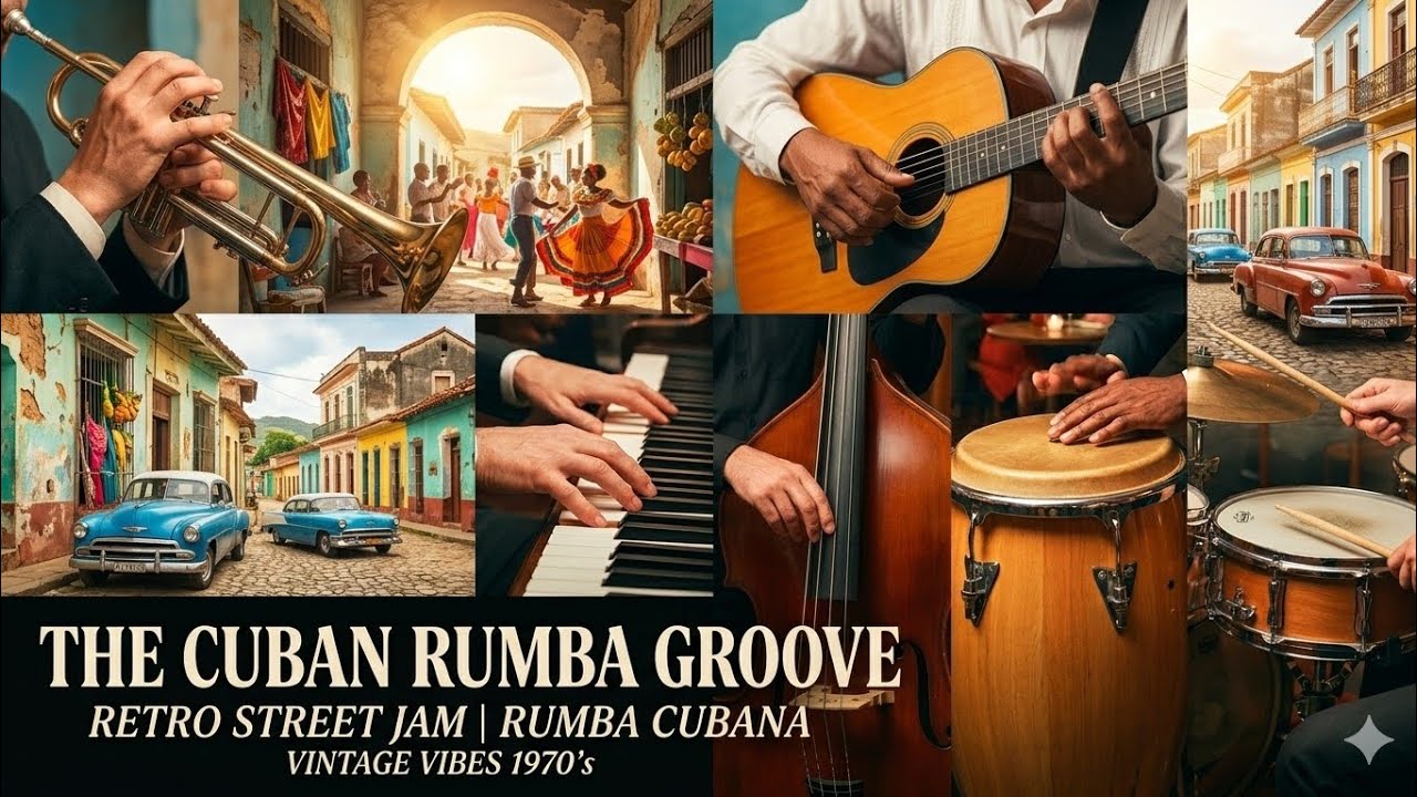 Sabor Latino: A Retro Cuban Rumba Jam | Groovy Instrumental for Relaxation💃🎺