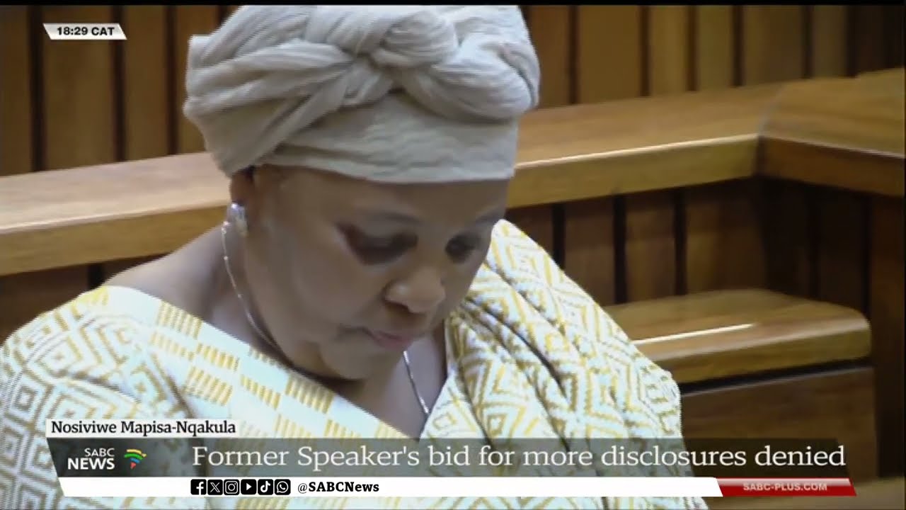 Nosiviwe Mapisa-Nqakula | Former Speaker's bid for more disclosures denied