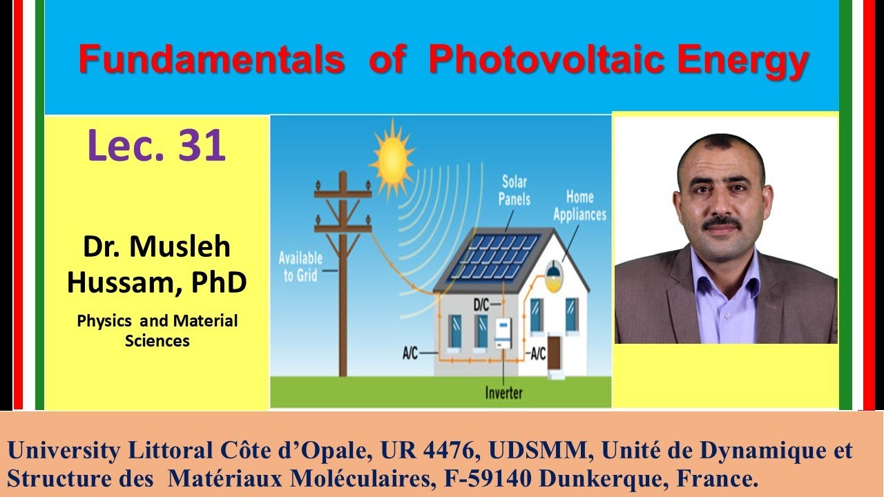 Lec 31 Fundamentals of photovoltaics Energy