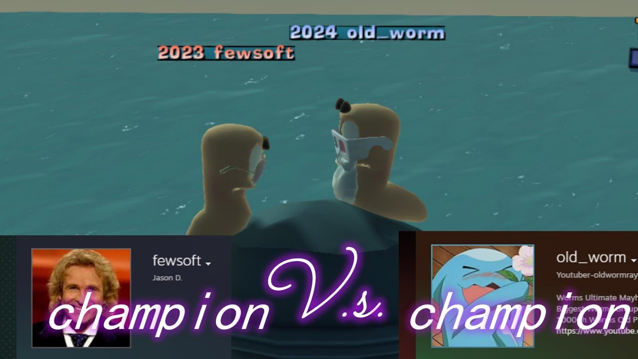 Worms Ultimate Mayhem 2023 Champion vs 2024 Champion Game 1