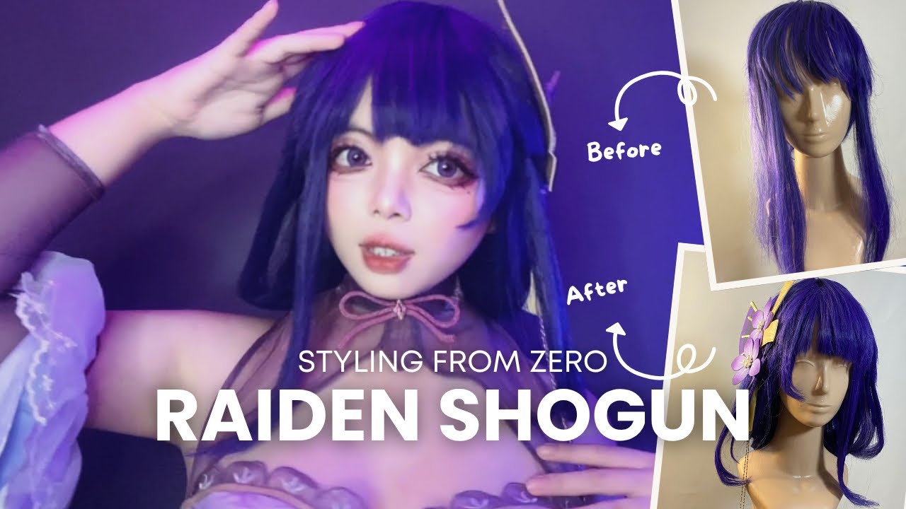 RAIDEN SHOGUN: ‘STYLING WIG FROM ZERO!’ GENSHIN IMPACT WIG STYLING TUTORIAL