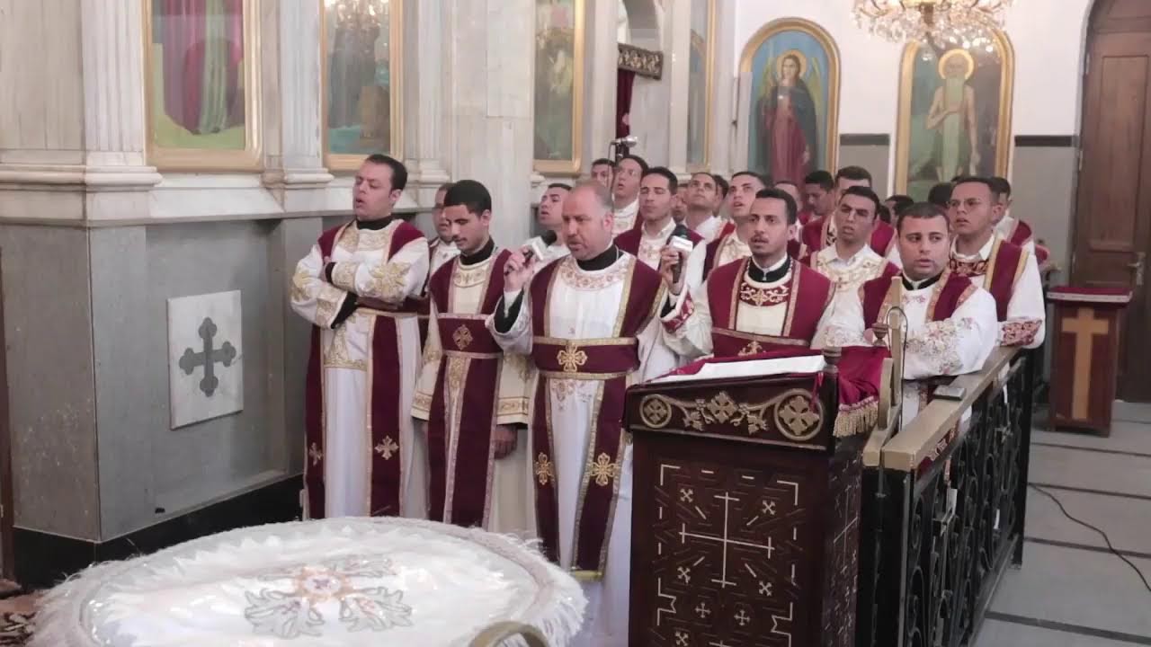 قداس نهايه السنه الدراسيه لمعهد القديس ديديموس للمرتلين بدير السيده العذراء مريم (المحرق)