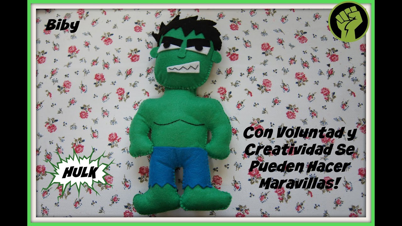 HULK EN FIELTRO TUTORIAL