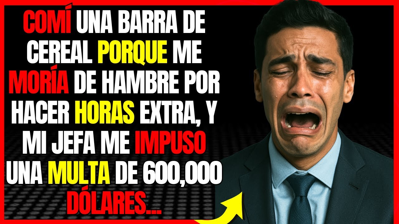 Comí una barra de cereal porque me moría de hambre por hacer horas extra, y mi jefa me impuso una...