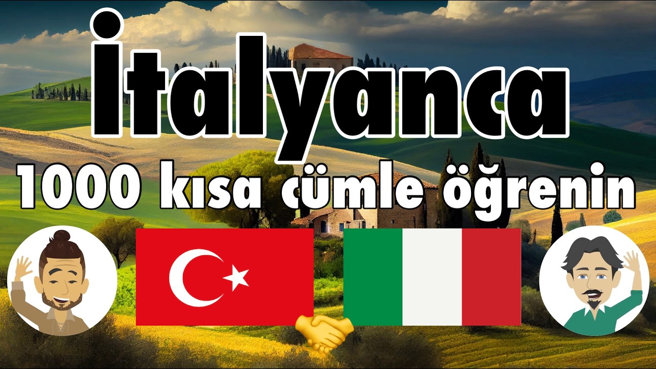1000 kısa cümle öğrenin - İtalyanca A1 / A2