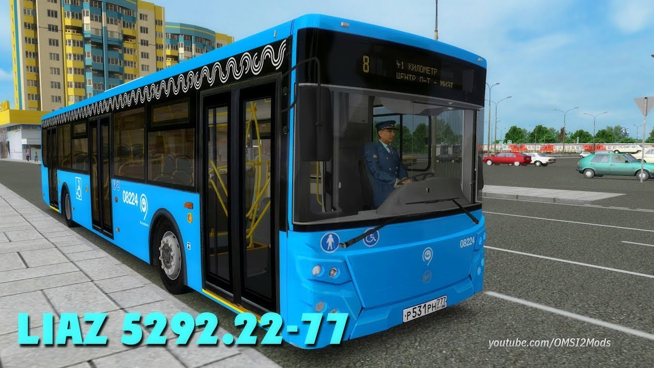 OMSI 2 – LiAZ 5292.22-77 (DLC Зеленый город -линия 8 реальный автоинформатор)