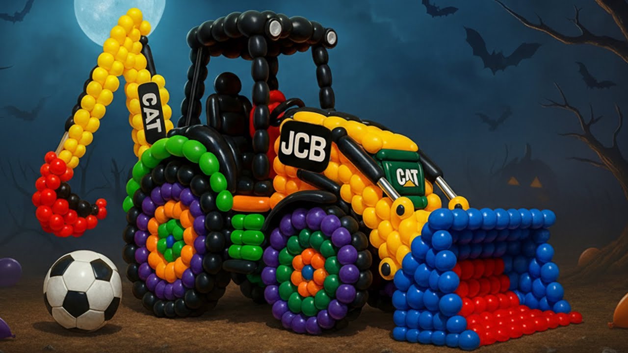 The mascot vibrato assistant JCB and Tractor on the football field is popular, co-produced, creative