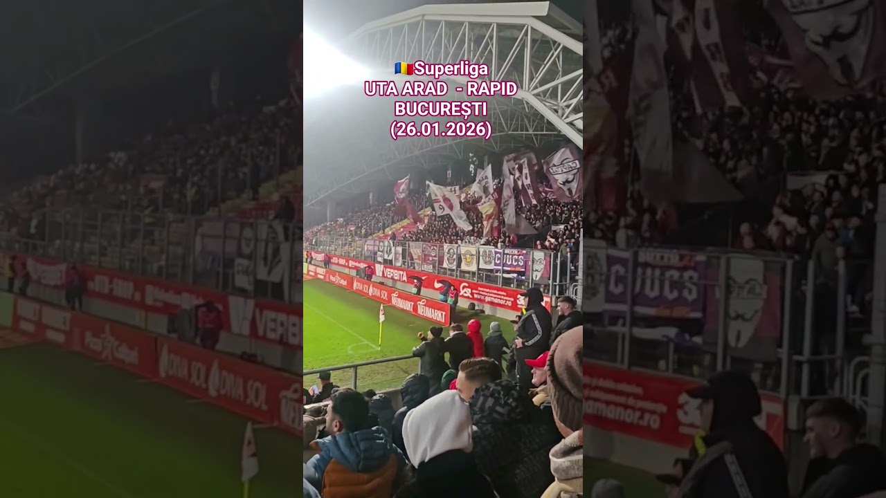 🇷🇴 Peluza Nord Rapid la Arad | UTA Arad - RAPID BUCUREȘTI 1-2 | 26.01.2025