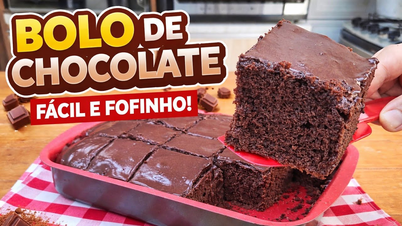 BOLO DE CHOCOLATE FÁCIL E SUPER FOFINHO | SEM LIQUIDIFICADOR