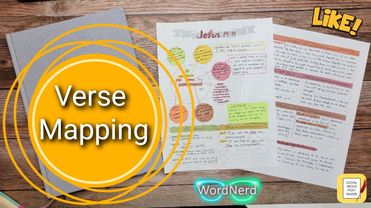 How to Study the Bible - Verse Mapping John 14:15 - (The James Method) Verse Mapping Journal