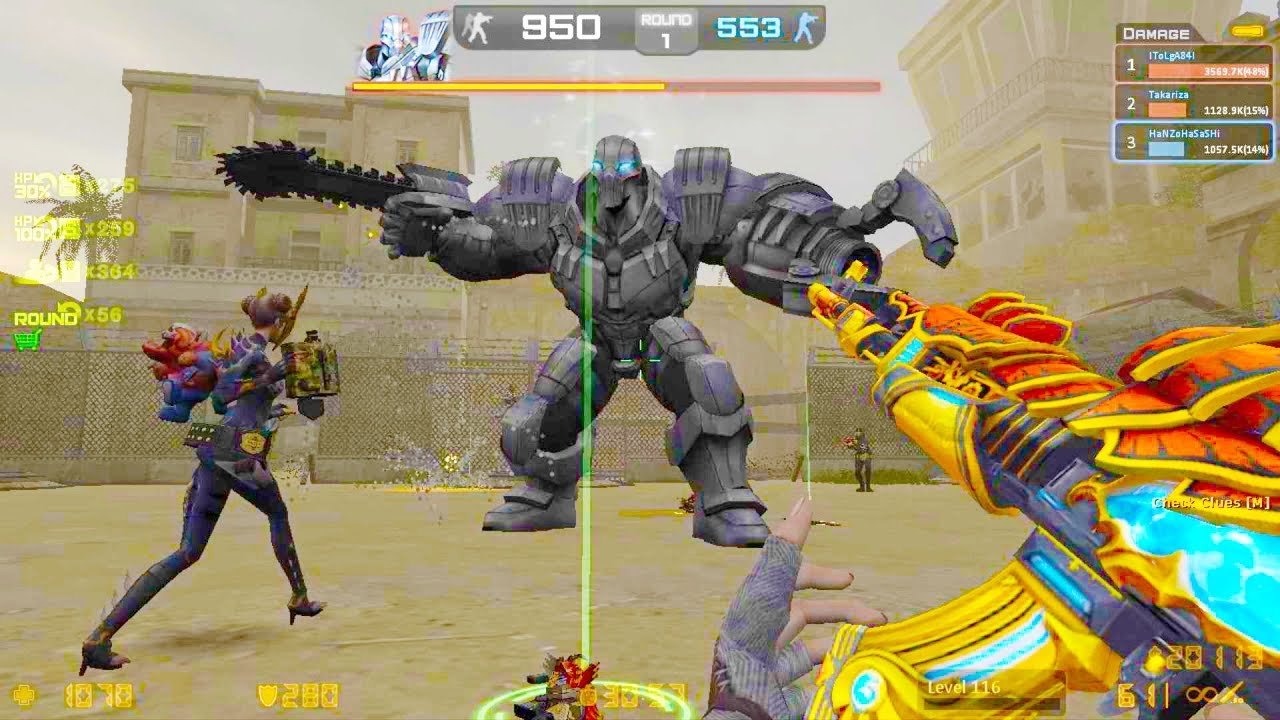 Counter-Strike Nexon: Zombies - Bootleg Zombie Boss Fight (Hard1) gameplay on Episode Victor Map