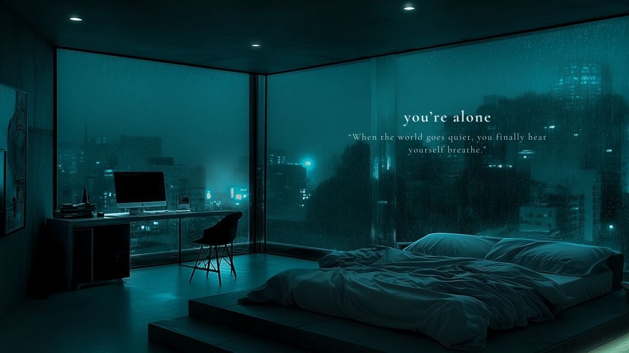 peacefulness is when you're alone | rainy ambient