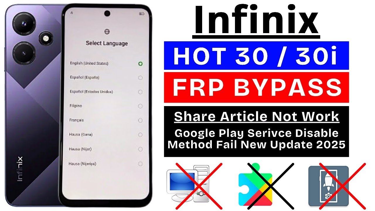 infinix HOT 30/ 30i : GOOGLE/FRP BYPASS 2025 (Without PC)  Easy Method - Share Article Not Working