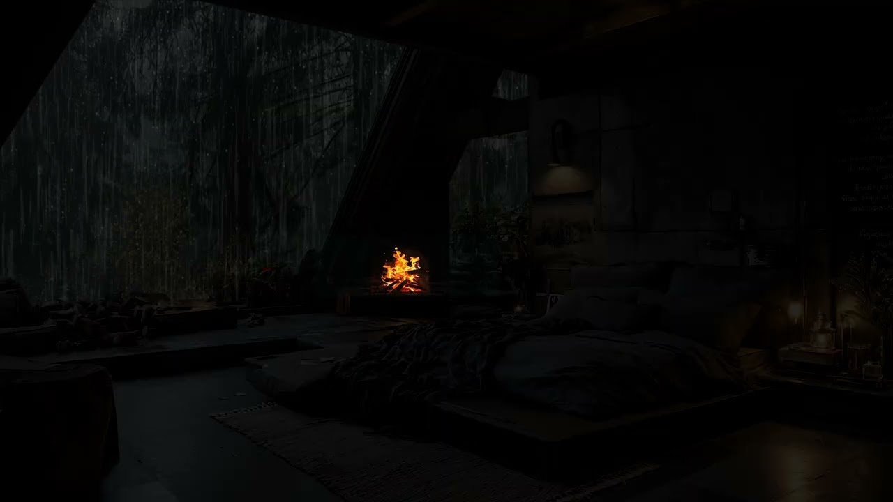 Soft Rain Drifting Over a Misty Lakeside Retreat | Relaxing Water and Nature Sounds for Deep Sleep