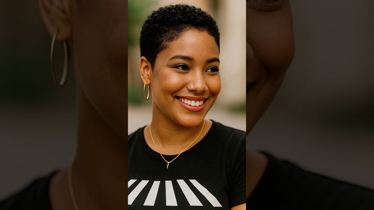 beautiful short hair for black women #hairstyle #haircut #viral