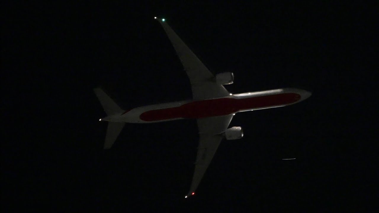 Air India Boeing 777-300ER outbound for the return trip to BOM in the night 