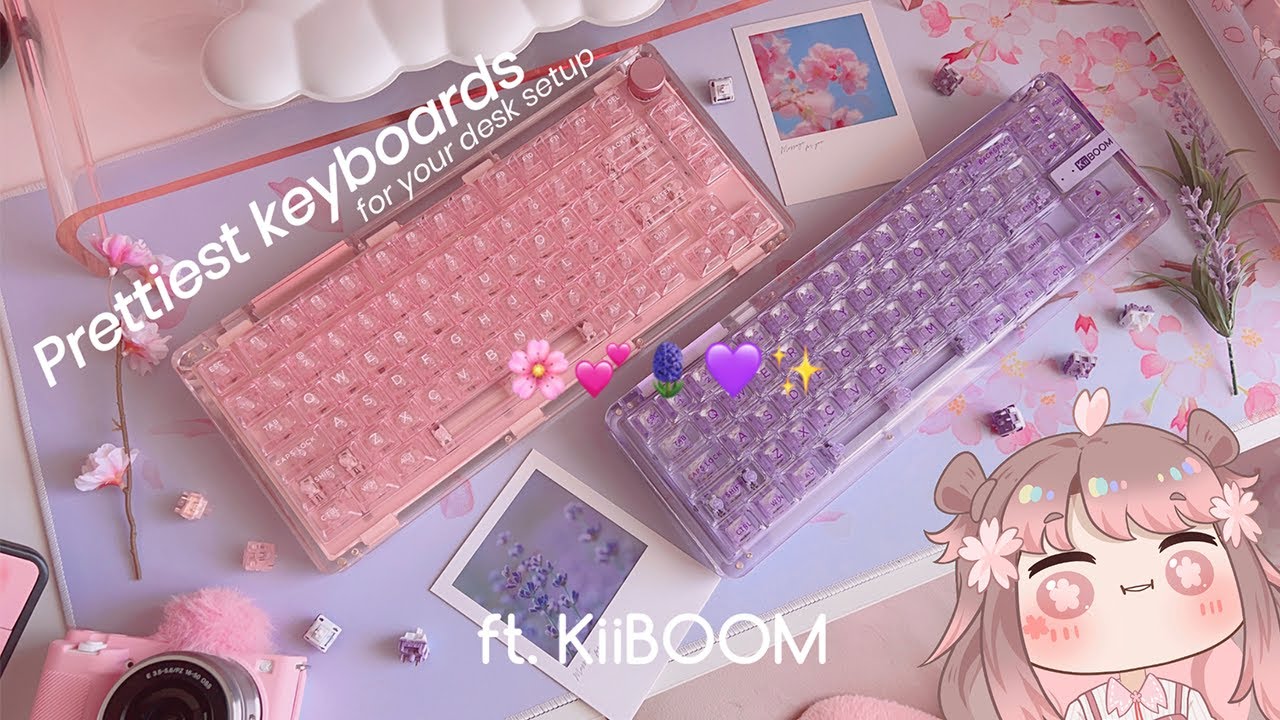 keyboard haul unboxing🌸 ft KiiBOOM mechanical keyboard ✨ cozy pink aesthetic | iPad | typing asmr